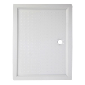 Cadita de dus dreptunghiulara inalta antialunecare SXL04 100 x 90 cm alba