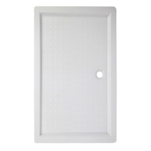 Cadita de dus dreptunghiulara inalta antialunecare SXLO3F 130 x 80 cm alba