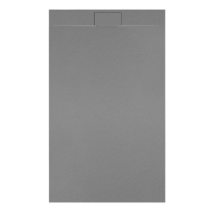 Cadita de dus dreptunghiulara slim finisaj piatra MIKO 100x90 cm gri