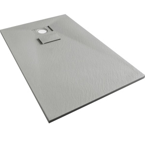 Cadita de dus dreptunghiulara slim imitatie piatra Juko 100 x 70 cm gri - Img 10