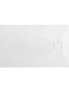Cadita de dus dreptunghiulara slim Magnum White 100 x 80 cm alba - Img 2
