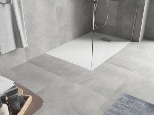 Cadita de dus Hugo 110x90 cm, albă, SMC, cu capac inox – Model 42109011-X - Img 6