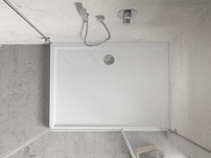 Cadita de dus Inalta, culoare alb, dimensiune 110x80x12cm - Img 4