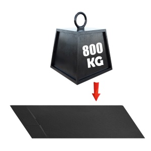 Cadita de dus MIKO Slim Dreptunghiulara 120x80cm, Structura de piatra, Culoare Negru - Img 3