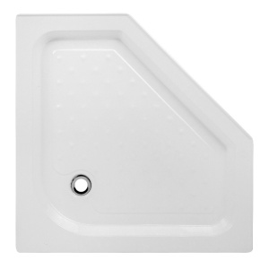 Cadita de dus pentagonala inalta antialunecare SXLO7C 100 x 100 cm alba
