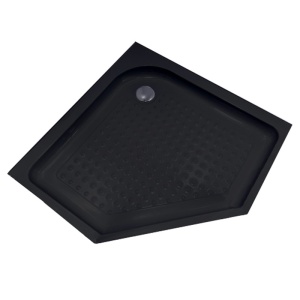 Cadita de dus pentagonala inalta Hydrosan SXL07A 80x80 cm neagra - Img 4