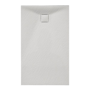 Cadita de dus rectangulara din compozit acrilic slim Riko alba 120x90 cm
