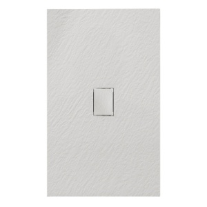 Cadita de dus rectangulara din piatra Slim Juko alba 120x100 cm - Img 1