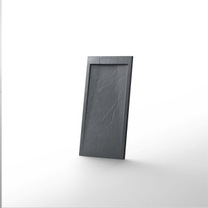 Cădiță de duș STONE 120×90 cm – Marmură Turnată, Negru Mat - Img 1
