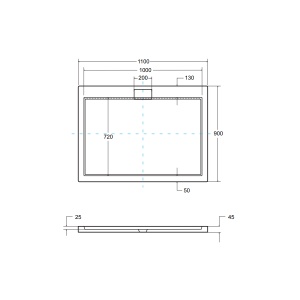 Cadita Dus din Acril PRO BESCO Ultra Slim, Sifon Inclus, Dimensiuni , 90 X 140 cm, Alb - Img 11