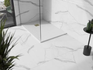 Cadita dus din compozit, dimensiune 120 x 100 cm, alb, grilaj auriu - 44101012-G - Img 6
