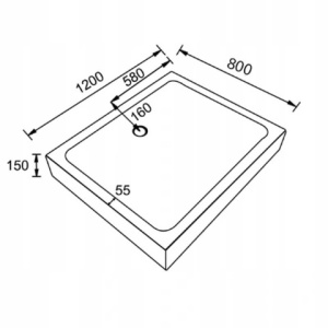 Cadita dus inalta SXL03E culoare alba, dimensiune 120x80 CM - Img 8