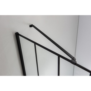 Cadita rectangulara cu rame negre sticla securizata BS03A 100 x 90 cm - Img 22