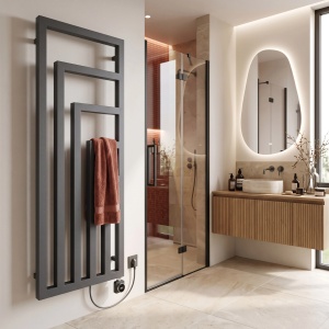Calorifer electric, cu termostat,REA MODUS 1400x50 GRI Mat - Img 2