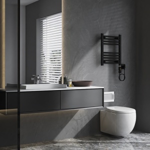 Calorifer electric de baie portprosop Manam 300W 50 x 40 cm negru - Img 8