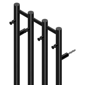 Calorifer electric portprosop Kasjan 140.5 x 34.6 cm, 250W, negru mat - Img 10