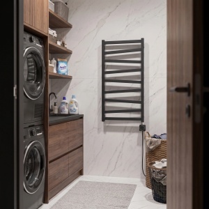 Calorifer electric, protprosop, REA TEVO 90x50 Negru Mat - Img 2