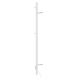 Calorifer electric vertical pentru baie Kasjan Alb – 140.5 x 34.6 cm, 250W cu panou LED si suport prosoape - Img 7
