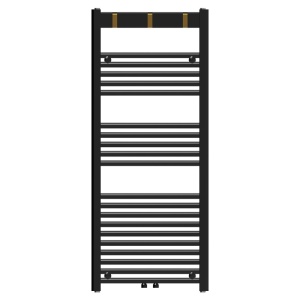 Calorifer portprosop pentru baie Yasur 120x50 cm negru mat