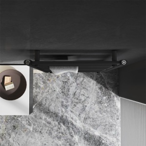 Calorifer vertical Fuego-Blu pentru baie 128x50, negru - Img 6