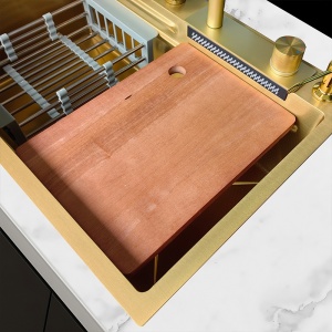 Chiuveta bucatarie, multifunctionala cu o singura cuva Costa Gold 68 x 46 cm - Img 11