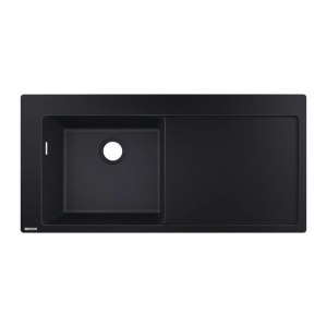 Chiuveta compozit Hansgrohe S51 SilicaTec/Stanga, Dimensiune 105x51cm, Culoare Negru Grafit - Img 1