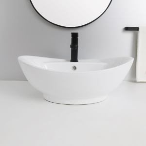Chiuveta De Blat PRO CLARA, 59x39x 21 Cm, Montaj Pe Blat, Design Deosebit, Forma Rotunda, Ceramica Sanitara, Alb - Img 2