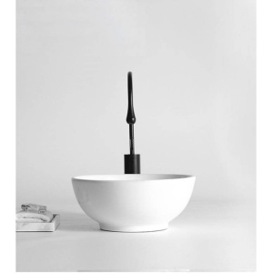 Chiuveta de blat PRO HELENA, Dimensiuni 32 x 32 x 14.5 cm, Forma Rotunda, Ceramica sanitara, Alba - Img 2