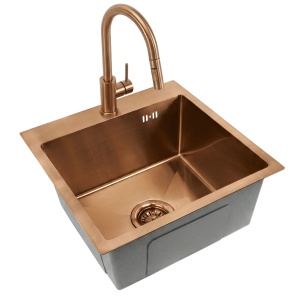 Chiuvetă inox pentru bucatarie Leo 40 Brush Copper - Img 7