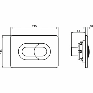 Clapeta de actionare dubla comanda Ideal Standard Solea P1 alb actionare pneumatica - Img 3