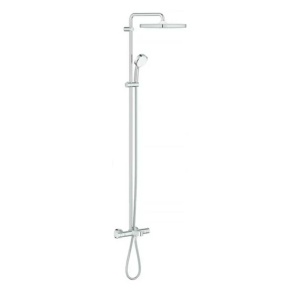 Coloana de dus cu baterie termostatata si pipa cada Grohe Tempesta Cosmopolitan 250 Cube - Img 1