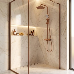 Coloana de dus cu termostat Drop Brush Copper - Img 2