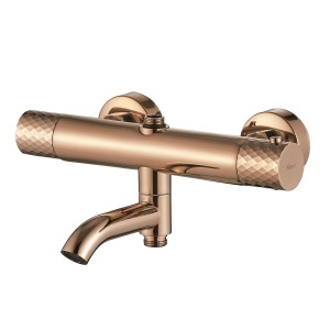 Coloana de dus cu termostat Rea Lungo Diamond cupru - Img 2