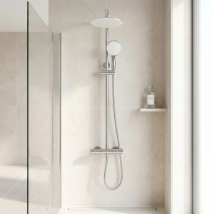 Coloana de dus fara pipa cu termostat Rea Lungo Chrome - Img 4