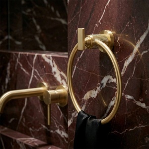 Cuier de baie Ring 81307 Rivo Brush Gold - Img 3