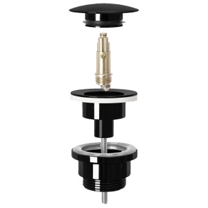 Dop universal pentru lavoar click-clack Rea BLACK METALIC - Img 3