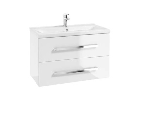 Dulap baza suspendat Defra Granada alb lucios 60 x 40 x 50 cm 2 sertare