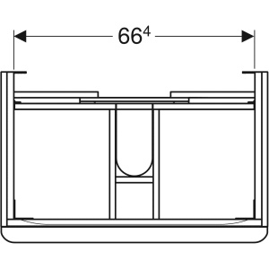 Dulap baza suspendat Geberit Smyle Square 2 sertare 74 x 47 cm lava mat - Img 2