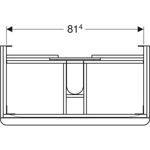 Dulap baza suspendat Geberit Smyle Square cu 2 sertare lava mat 88.4 x 61.7 x 47 cm - Img 3