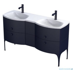 Dulap mediu conector Oristo Louis bleumarin mat 24 x 39 x 55.4 cm cu 2 sertare - Img 2
