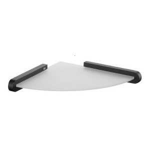 Etajera sticla de colt Bisk Futura, negru