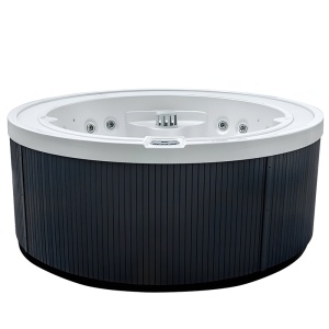 Jacuzzi de gradina SPA 540 cu vas din marmura alba exterior antracit 240 x 240 cm