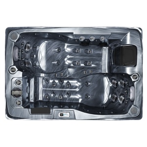 Jacuzzi pentru grădină black wave cu exterior antracit PRO-749 pentru 2 persoane 200 x 135 x 80 cm - Img 2