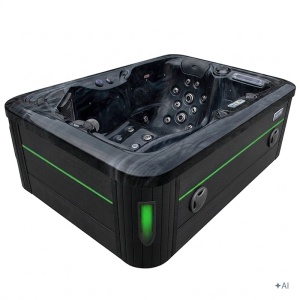 Jacuzzi pentru gradina sau terasa SPA405 interior negru exterior negru 195 x 140 cm
