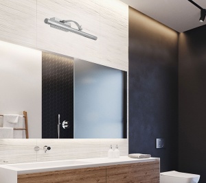 Lampa Led Perete Cu Aspect Modern, REA CROM 5W 40 Cm APP364-1W, Finisaj Crom - Img 3