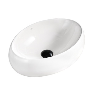 Lavoar ceramic oval cu montaj pe blat Cari White 50 x 31 cm - Img 6