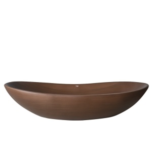 Lavoar ceramic oval cu montaj pe blat Lavi Brown Matt 62 x 36 cm - Img 9