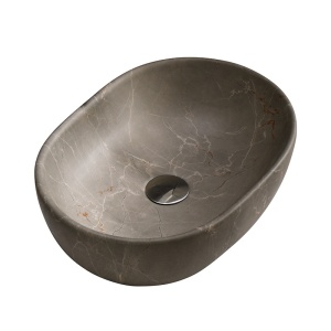 Lavoar ceramic oval cu montaj pe blat Neo Beige 48 x 34 cm