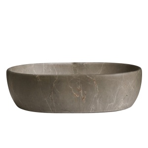 Lavoar ceramic oval cu montaj pe blat Neo Beige 48 x 34 cm - Img 11
