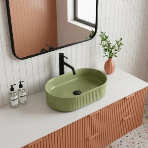 Lavoar cu fixare pe blat Rea Vanda Pistachio Matt - Img 4